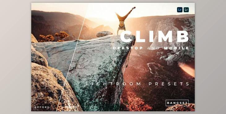 Climb Desktop and Mobile Lightroom Preset by Bangset