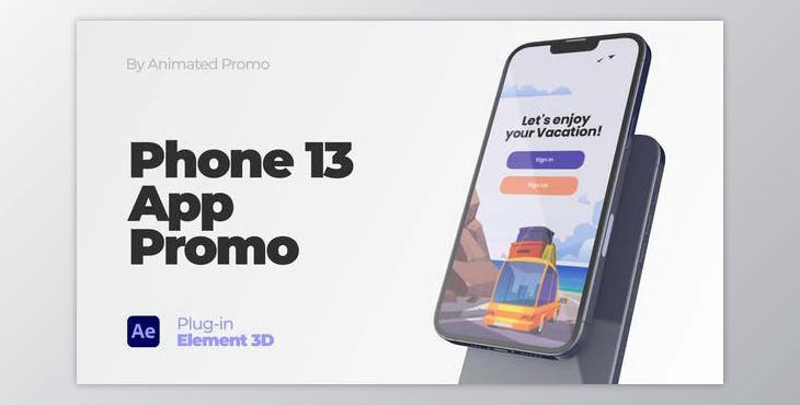 Phone App Promo – Phone 13 Mockup (Videohive 35612355) - AE Project