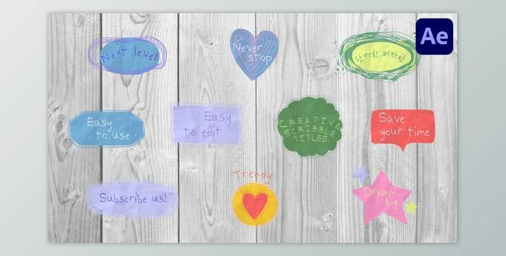 Creative Scribble Titles for After Effects (Videohive 47420153) - AE Project
