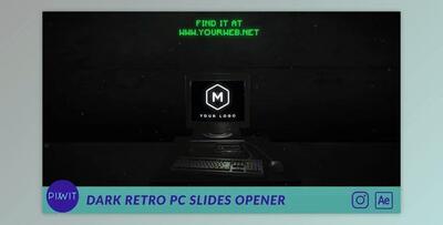 Dark Retro PC Slides Opener (Videohive 51797849) - AE Project