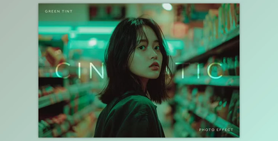 Cinematic Green Tint Photo Effect - 256624339