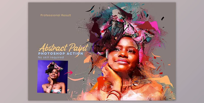 Abstract Paint Photoshop Action - 279157943