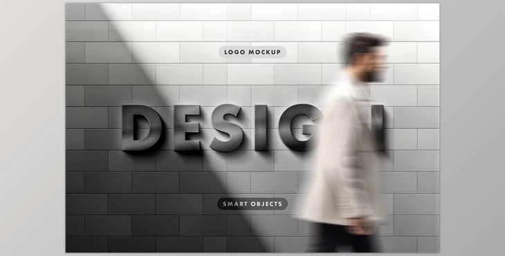 Metal Chrome Sign Logo Mockup - 92465034