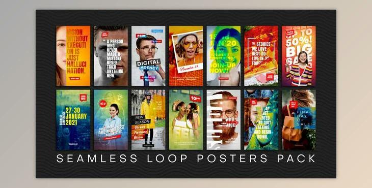 Seamless Loop Posters (Videohive 29555824) - AE Project