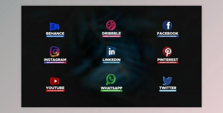 Social Media Pack 3D (Videohive 28945299) - AE Project