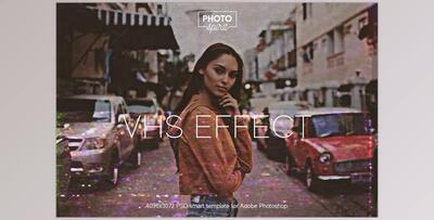 VHS Effect for Photoshop CreativeMarket - 7139085