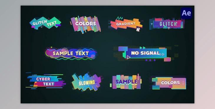 Colorful Glitch Lower Thirds & Titles [After Effects] (Videohive 36113887) - AE Project