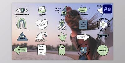 Animated Sticker Titles for After Effects (Videohive 45674547) - AE Project