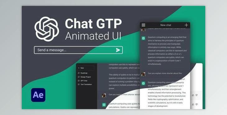 AI Chat GPT UI (Videohive 45934455) - AE Project