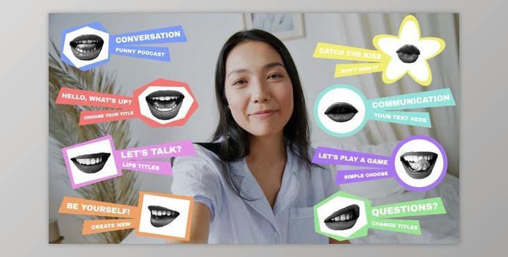 Colorful Lips Titles (Videohive 53275704)- AE Project