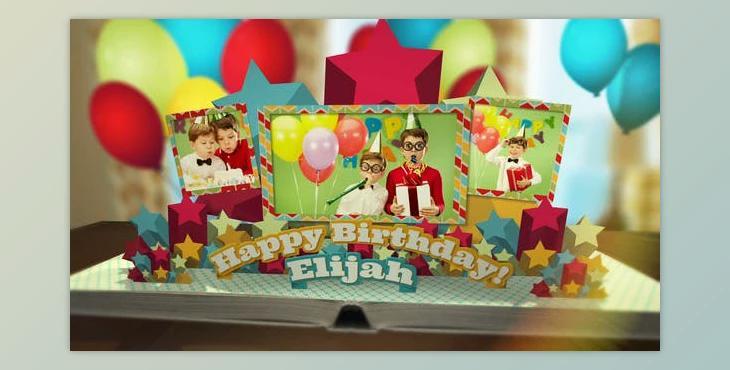 Happy Birthday Pop Up Book (Videohive 36005995) - AE Project