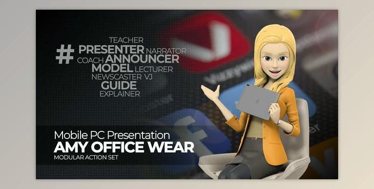 Presentation Mobile PC Amy Office Wear (Videohive 26830490) - AE Project
