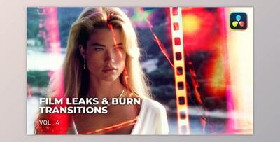 Film Leaks & Burn Transitions VOL.4 DaVinci Resolve (Videohive 51118882)