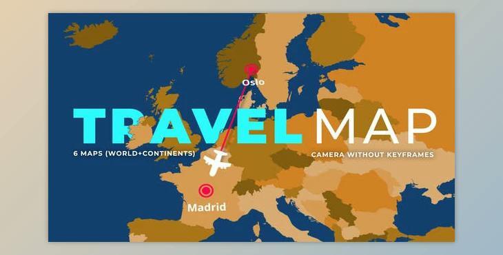 3D Travel Map (Videohive 45635158)