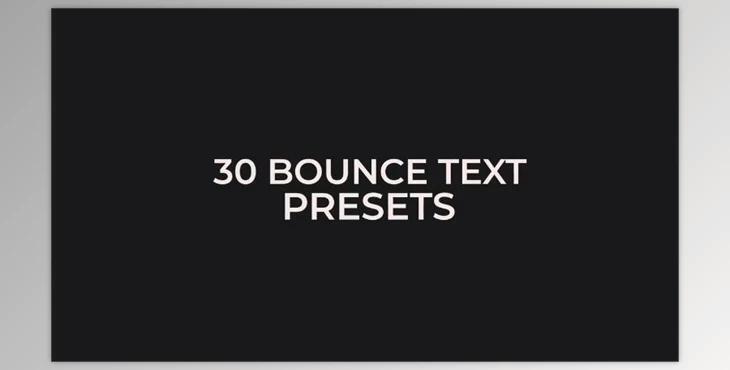 30 Bounce Text Presets (Motionarray 102977) - AE Project