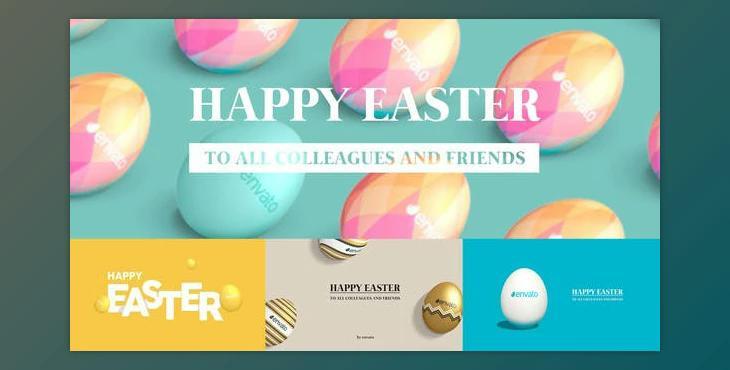 Easter Greetings Pack 4 in 1 - Horizontal & Vertical (Videohive 23595235) - AE Project