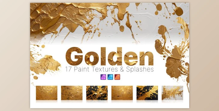 Golden Paint Textures – Affinity Assets
