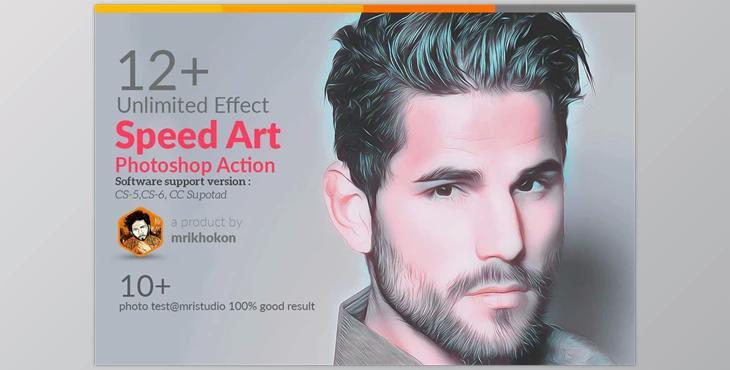 Speed Art Photoshop Action