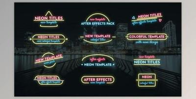 Lower Thirds Neon Pack (Motionarray 302980) - AE Project