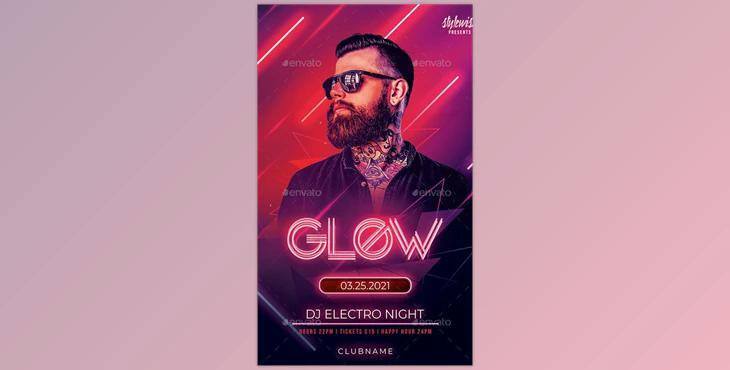 Glow Flyer – GraphicRiver 30358268 (PSD)