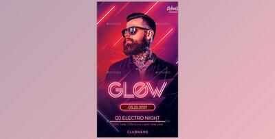 Glow Flyer – GraphicRiver 30358268 (PSD)