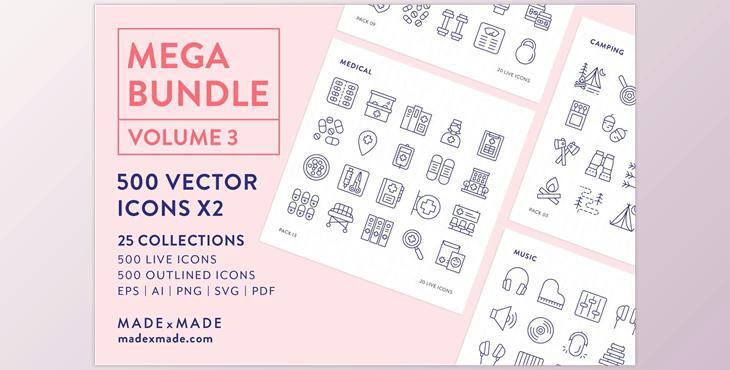 Line Icons – Mega Bundle Vol 3 (CreativeMarket-1393421)