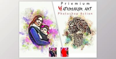 Premium Watercolor Art Action By Studio Retouch