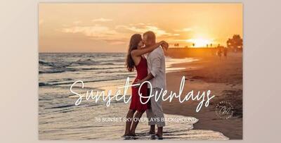 Sunset Sky Overlays, Sunset Overlays for Photoshop