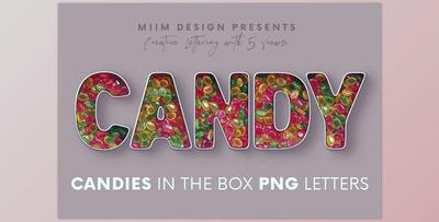 Candies in the Box – 3D Lettering CreativeMarket - 7176191