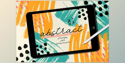 ABSTRACT STAMPS FOR PROCREATE CreativeMarket – 3745653