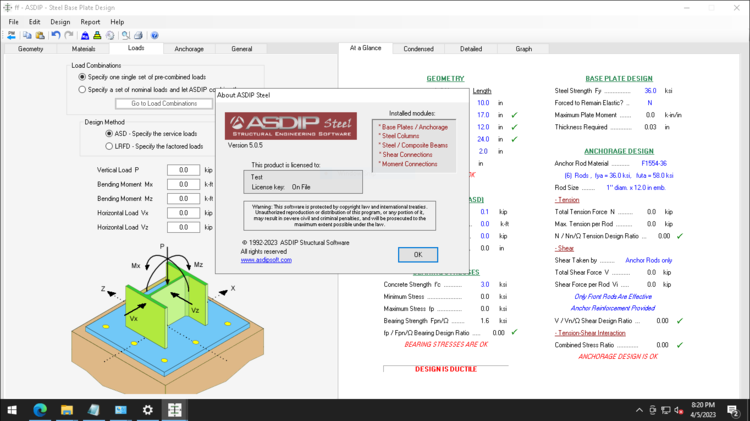 ASDIP Steel 6.3.2.5