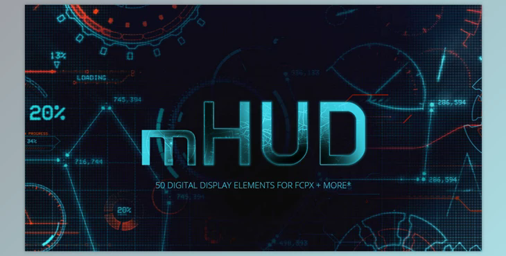 mHUD - 50 DIGITAL DISPLAY ELEMENTS FOR FCPX