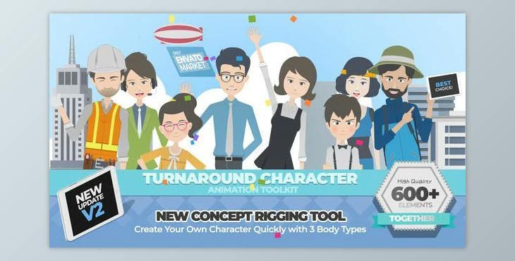 Videohive Turnaround Character Animation Toolkit V3 22379360