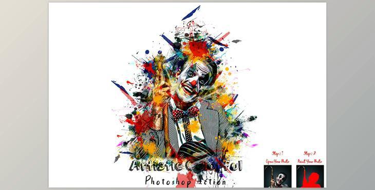 Artistic Colorful Photoshop Action CreativeMarket - 7271604