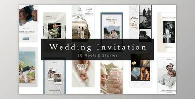 20 Elegant Wedding Invitation Reels and Stories (Videohive 48199130) - AE Project