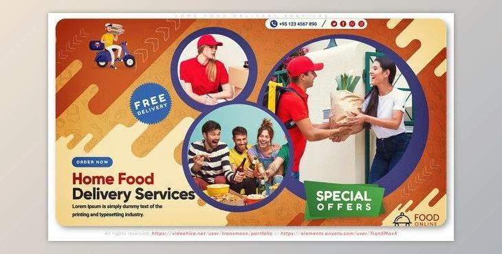 Home Food Delivery Services (Videohive 38972825) - AE Project