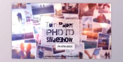 Torn Paper Photo Slideshow (Videohive 52949409) - AE Project