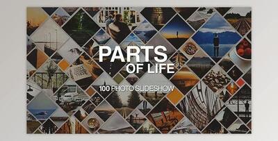 Parts Of Life - 100 Photo Slideshow (Videohive 10023391) - AE Project
