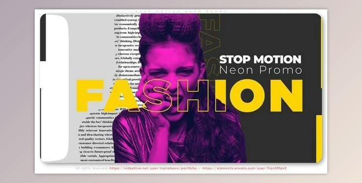 Stop Motion Neon Promo (Videohive 31762930) - AE Project