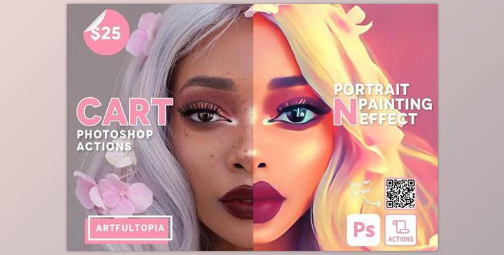 Cartoon Portrait Painting Effect CreativeMarket-5392934