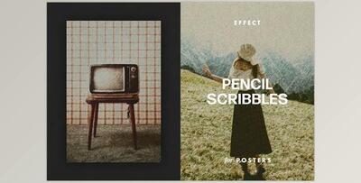 Pencil Scribbles Effect for Posters CreativeMarket - 7202361