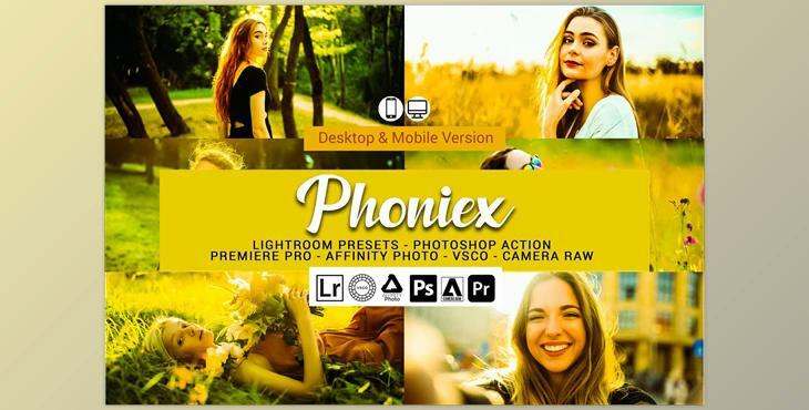 Phoniex Lightroom Presets CreativeMarket-5157423 (DNG, XMP, LRTEMPLATE, PDF, ATN) - Mobile And Desktop