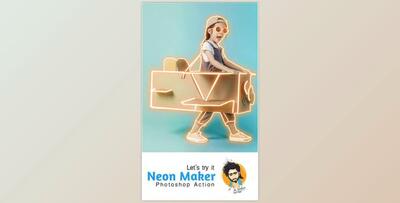 Neon Maker Photoshop Action – GraphicRiver 29732242 (ABR , ASL , ATN)
