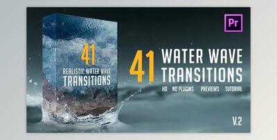 Realistic Water Wave Transitions Pack (Videohive 21738834) - PR Project