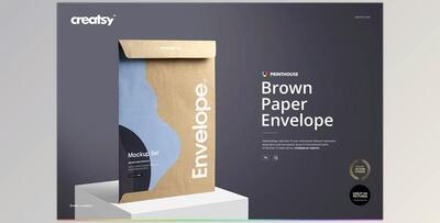 Brown Paper Envelope Mockup Set CreativeMarket-4528517