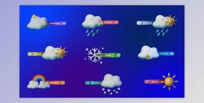 Weather 3D Titles Pack (Videohive 49826167) - AE Project
