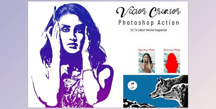 Vector Creator Photoshop Action CreativeMarket - 7069003