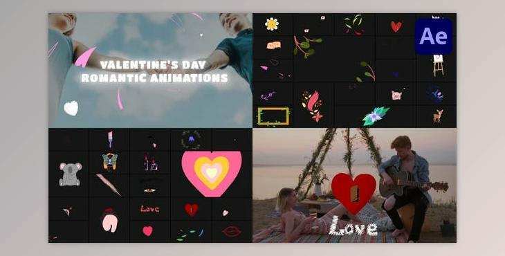Valentine’s Day Romantic Animations for After Effects (Videohive 43215501) - AE Project