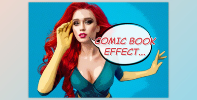 Comic Book Photo Effect Mockup By SdecoretMockup (PSDT)