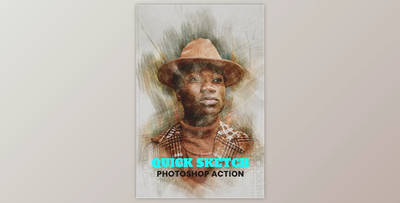 Quick Sketch Photoshop Action By mrikhokon (ABR, PAT, ATN)